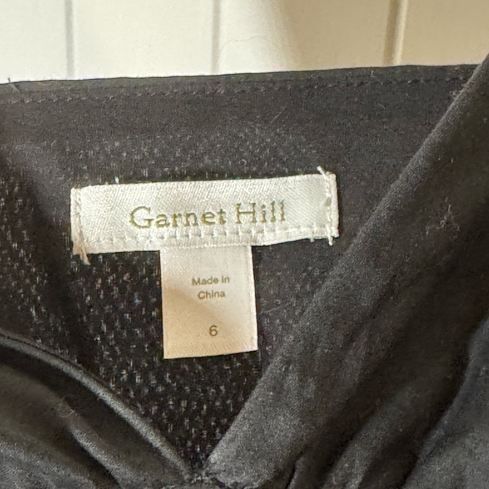 Garnet Hill 100% cotton little black sleeveless dress. - Picture 7 of 8